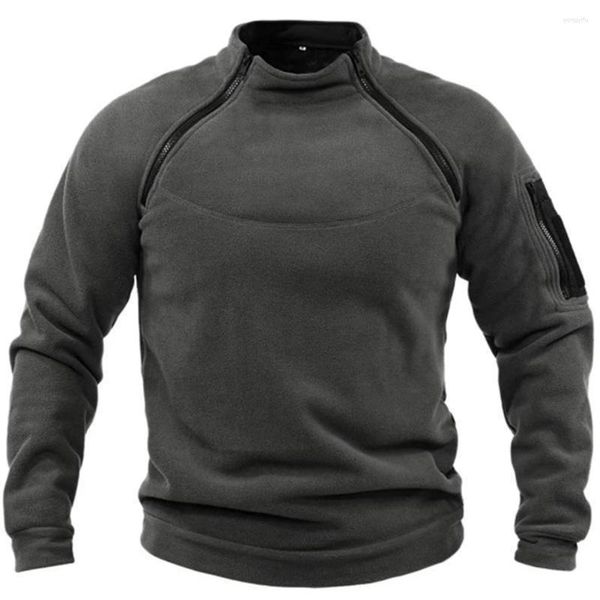 Colegados masculinos de manga longa de lã polar de poliéster Pullover regular de primavera de inverno de inverno quente Autumn Brand