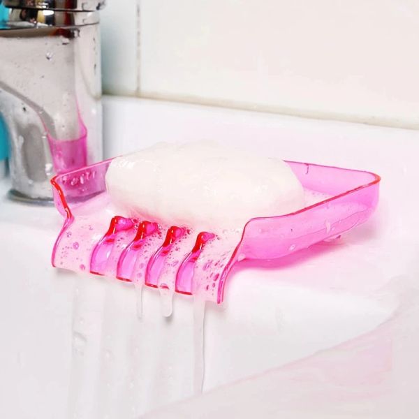 Водопад Пластиковое мыло блюдо аксессуары для ванной комнаты слить мыло для мыла держатель мыла для мыла дренирование кухонной раковины держатель губки zj121