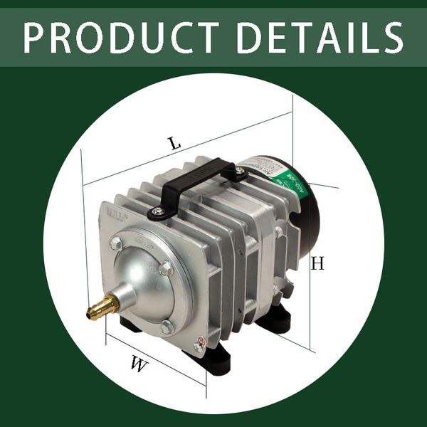 ACO208 308 318 25W 35W 45W Luftpumpe Elektrischer Magnetluftkompressor für CO2 -Laser -Gravelmaschinen.