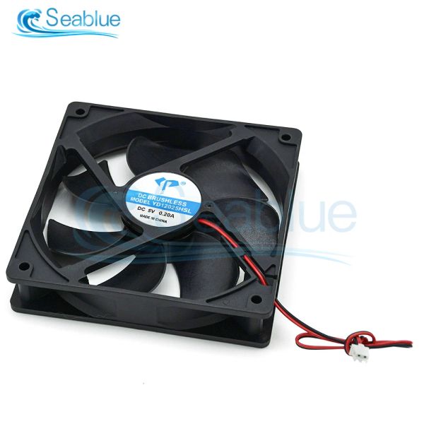 5pcs 5V 12V 24V 0,2A 2,4W 120mm 12025 Fan de resfriamento de óleo 120x120x25mm 2pin dc ventilador de resfriamento silencioso ventilador para PC Caixa de computador