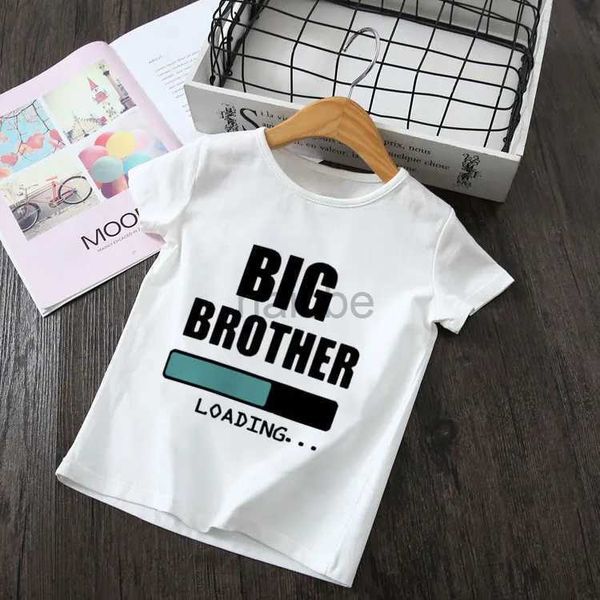 T-Shirts neuer Sommer 2021 Jungen Kleidung lässige Kinder T-Shirt Kawaii Girls Tops Big Schwester Big Brother Shirt 240410