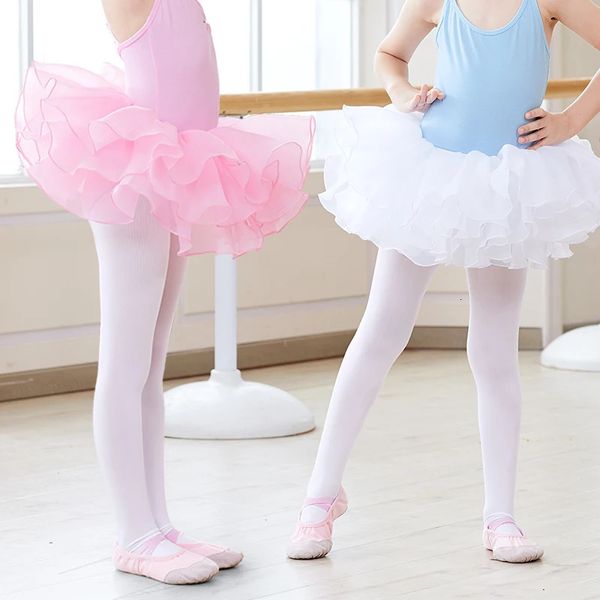 Girls Tutu Skirt Kids Ballet Ballet tutu gonfio ballerina principessa tutu palcoscenica indossare gigoni di compleanno a gigoni di compleanno a fatica rosa bianca 240325