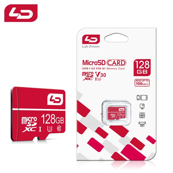 Schede 5pcs LD 100% Card di memoria originale 128GB 64 GB 32 GB A1 Micro TF SD Classe 10 Scheda flash UHS1 per Samrtphone/PC