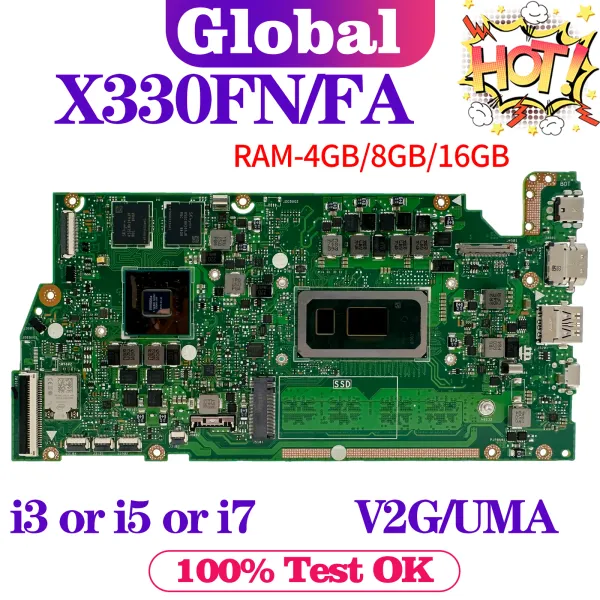 Motherboard KEFU -Mainboard für ASUS X330FA X330FL X330FN X330F S330F I330F K330F V330F Laptop Motherboard I3 I5 I7 4 GB/8 GB/16GBRAM V2G/UMA