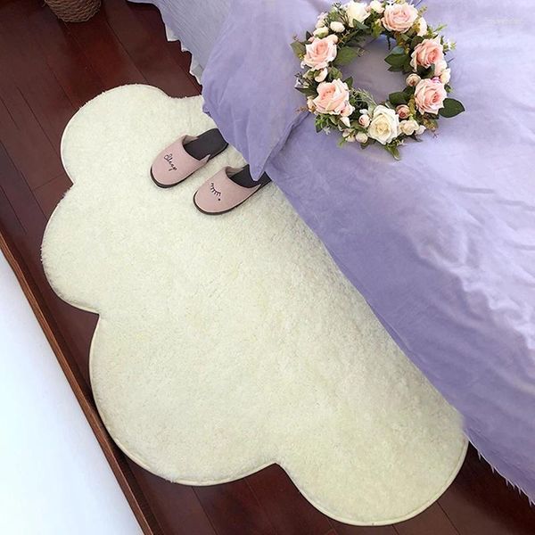 Teppiche Wolkenförmige Nachtteppich Teppich weiche Schlafzimmer Teppiche Nicht -Schlupfbodenmatte für Wohnzimmer Kindergarten Babyspiel Teppich Home Decor Alfombra