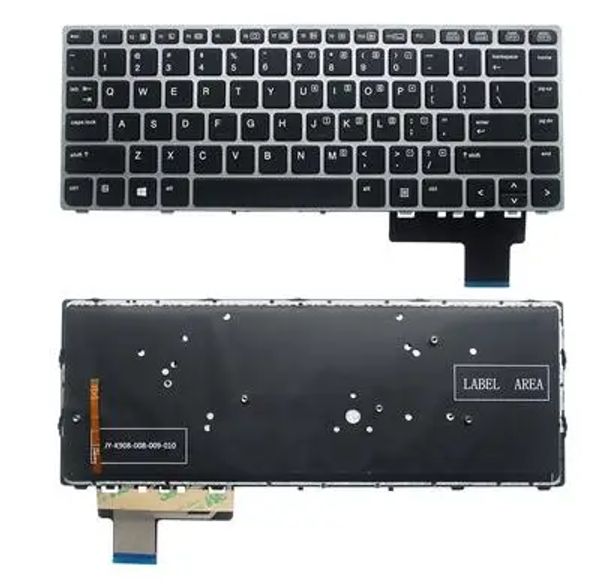 Keyboards Neue US -Laptop -Tastatur für HP Elitebook Folio 9470 9470m 9480 9480m mit Rückstrich mit Punkt