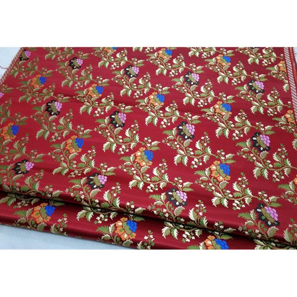 CF1061 Tecidos de Jacquard de cetim vermelho para saia feminina de terno e vestido de cetim, tecido de vestuário sofisticado, materiais de costura