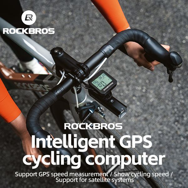 Rockbros GPS Speedometro per biciclette per biciclette MTB Bike impermeabile automatico Digital Stop Watch Cycling Cycling Computer