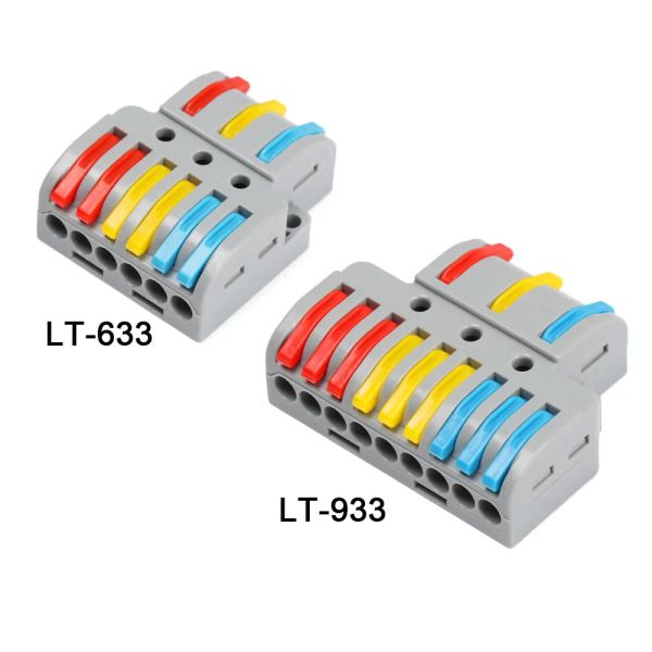 Home Quick Wire Connector PCT SPL Universal Cable Connect Push-In Condutor Terminal Block Light Electrical Splitter LT-633 933