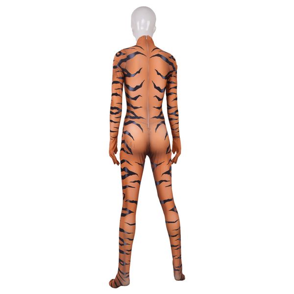 Nuovo cosplay di gatto nero rossi costume da supereroe da supereroe Halloween Animal Zentai Tiger Abito per adulti per bambini