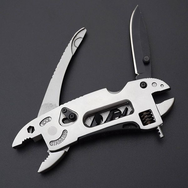 Swayboo Multi Fucntional Ajustável Nariz Plier Panner Panner Chave de fenda Chave da chave de fenda Tool Camp Hike Hunt Survive Knife