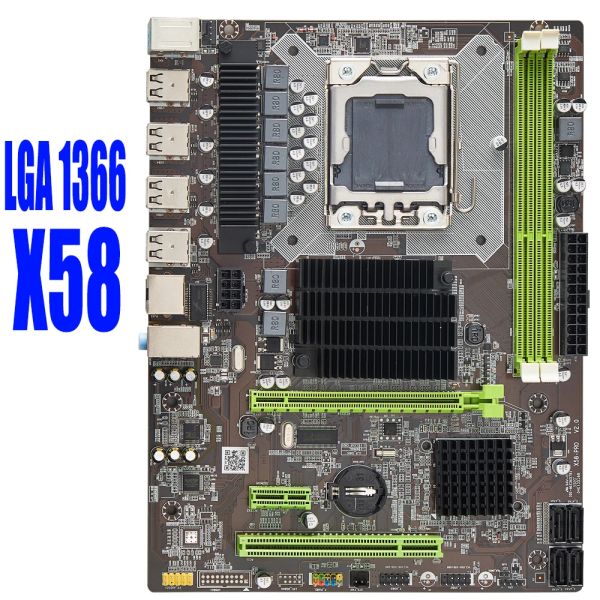 Placas -mãe x58 lga 1366 placa -mãe lga1366 suporte reg eco ddr3 e xeon processador amd rx spell ddr3 4gb 8gb 16gb