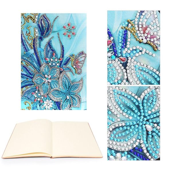 50 Seiten A5 DIY Special geformtes Diamantmalerei Notebook Diary Book Sketchbook Stickerei Diamant Cross Stitch Handwerk Geschenk