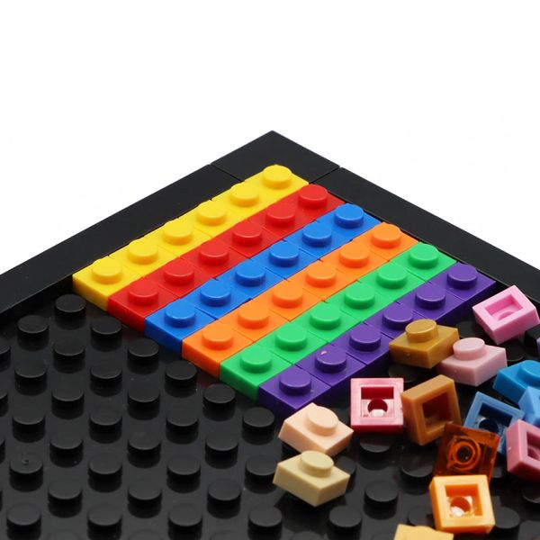 DIY Pixel Art Building Blocks Thin Figures кирпичи, совместимые с 3024 квадратными кирпичами 1x1.