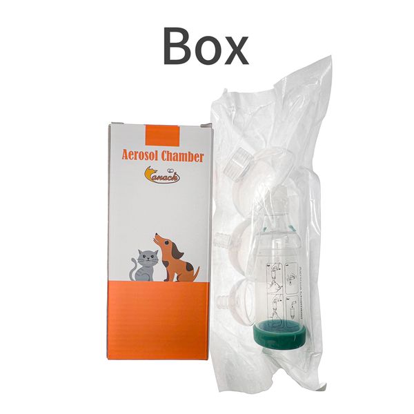 Veterinärinhalator -Zerstäuberkammer -Spacer -Inhalator für Hundekatze mit 2 weicher medizinischer Silikon -Gesichtsmaske