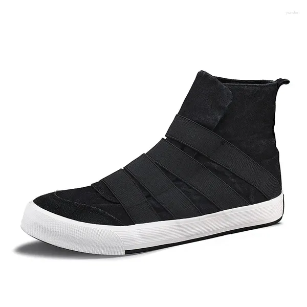 Scarpe casual 2024 uomini Sneakers High Top tela maschio Trendy Mid-Cut Stivali comodi Spole 39-44