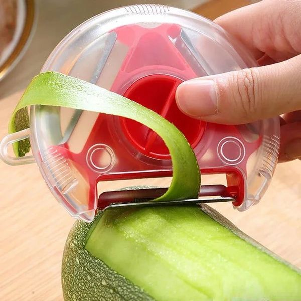 NEU 2024 Magic Peeler Set Slicer Edelstahl Peeler Shredder Julienne Cutter Multi Peel Blade Zesters Reifenküchen -Werkzeug für Edelstahl