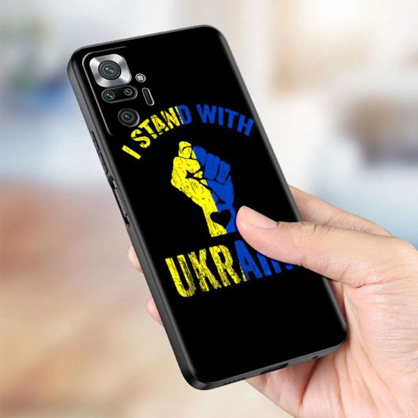 Ukraine Flaggenfall für Xiaomi Redmi Note 11 10 9 Pro K40 10s 9s 9a 9C Telefonabdeckung 9t 8t 7 11t Silikonschale