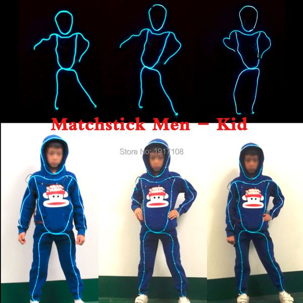 2021New Type El Wire Suit Diy Growing Festy Clothes Acessórios pelo estilo de LED DJ Children Gift for Bar Party Decor