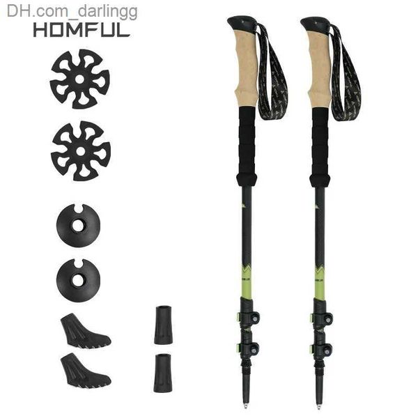 Trekking -Pole Neu Nordic 195G/PC Wanderstift mit Alpenstock -Teleskop mit schneller Lock -Superhversen -Carbon -Verstellbar