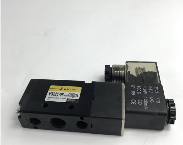 Valvola di solenoide pneumatica EMC V5221-08 V5231-10 V5241-15 V3221-08 V5211-06 Valvola direzionale