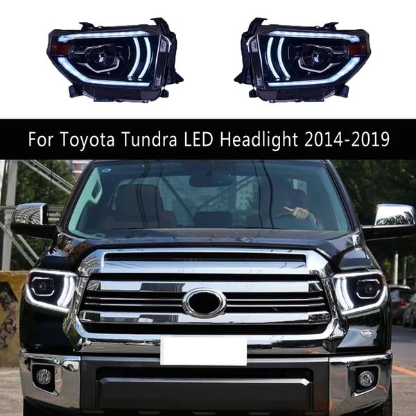 Front Lamp Daytime Running Light Blinde Signal Streamer Dynamik für Toyota Tundra LED-Scheinwerfer 14-19 Autozubehör Scheinwerfer