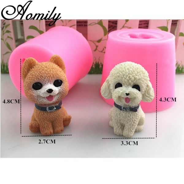 Aomily Silicone Cake Stampo 3D Dog Orsacchiotto Bomei Cioccolato Mousse Jelly Caramella Bakeware Stampa Stampa Pastry Ice Blocco Strumento