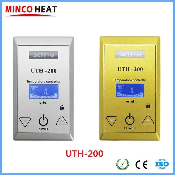 UTH-200 Elektronik Dijital Isıtma Filmi Termostat 100 ~ 250V 18A Yerden Isıtma Sistemi için Sıcaklık Kontrolörü