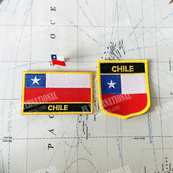 Chile National Flag Bordado Patches Badge SHIEL