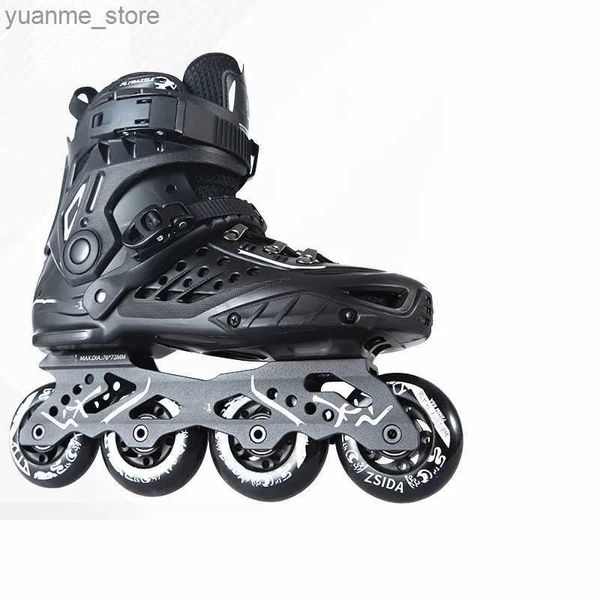 Inline Roller Skates DQ-1 FSK Street Skating Schuhe für Erwachsene Jungen Mädchen Road Rolling Patines Inline Skates ABEC11 mit 85A PU-Reifen EU 35 bis 46 Y240410