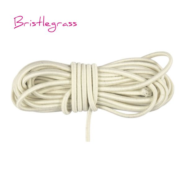 BristleGrass 5 Yard 2,5 mm fester runder elastischer Kabel Gummi Banden Stretch Stringnähung Dreie Haarkrawattenhalter Seilschmuck Schmuck