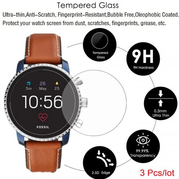 3PCS Screen Protective Film для ископаемых генерал 1/2/3/4/5/Sport Smart Watch Antipratch