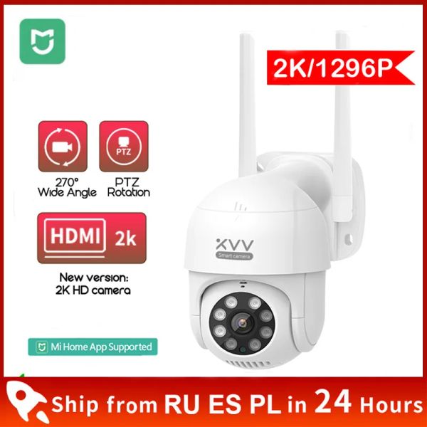 GIMbalals 1296p Smart P1 Camera da esterno 270 ° PTZ Ruotare WiFi WebCam Humanoid Rilevamento Sorveglianza di sicurezza impermeabile per MI Home App