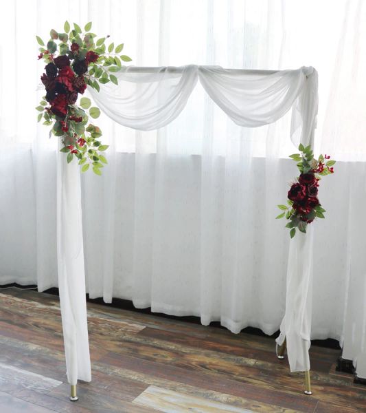 2pcs/set artificial Garland Wedding Arch Props Welcome Cartão Decoração de Cartão Floral Holding Flower Flower Linha de display Janela