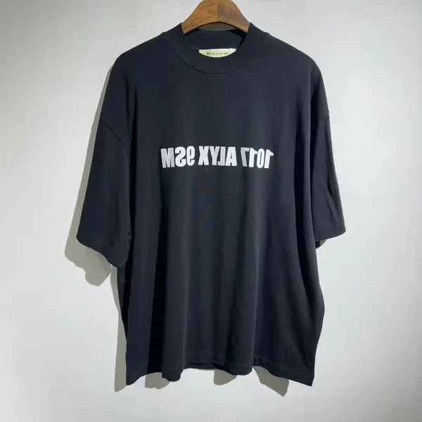 Camicie da uomo 2024s High Street 1017 Lettere T-shirt con stampa graphic Streetwear Crop Top Top Tees Y2K Woman Abbigliamento Abbigliamento