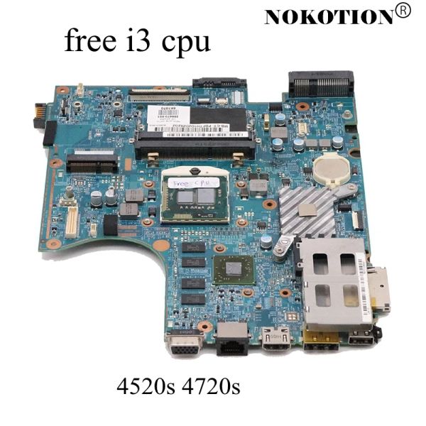 Motherboard Nokotion 633552001 598668001 628794001 Laptop Motherboard für HP Probook 4720S 4520S Mainboard 48.4GK06.041 DDR3 Kostenlose CPU