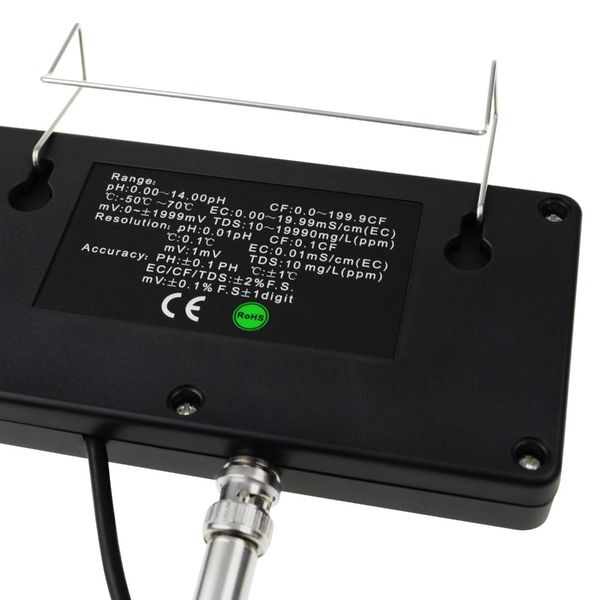 5-in-1-Multi-Parameter-pH-EC-CF-TDS (PPM) Temperaturtest Wasserqualitätsmesser Hintergrundbeleuchtung, montierbare wiederaufladbare Tester