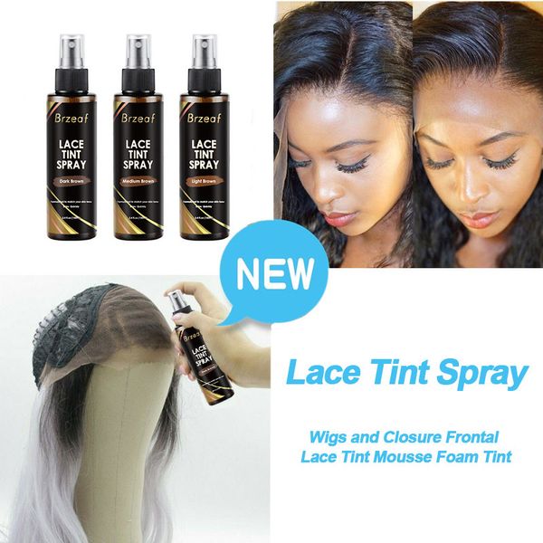 3pcs/lote de peruca de renda branca e removedor para tampa de cabelos para mulheres cola de cola de cabelo spray de tonalidade para a peruca frontal