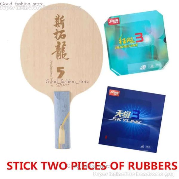 Racket da tennis di alta qualità MA Long 5 Carbon Inner Table Tennis Blade Pingpong Racket FL e ST Table Table Tennis Batti Lunga manico 350