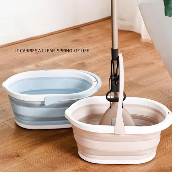 Tragbarer Mop -Eimer -Faltbares Plastikwaschbecken Fußbad zusammenklappbarer Küchenschale Haushaltsreinigung Zubehör DropshipPin