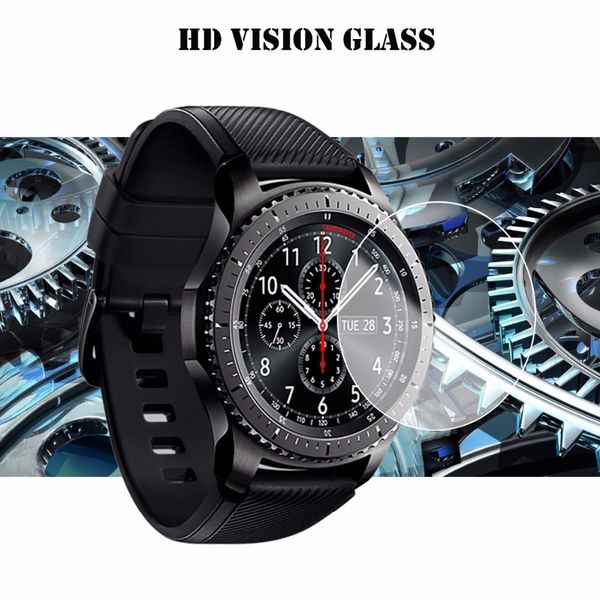 3PCS -Ausrüstung S3 Frontier Glass für Samsung Galaxy Watch 46mm Gear Sport S3 Klassischer Bildschirmschutz 9H 2,5D S 3 Temperiertes Glas