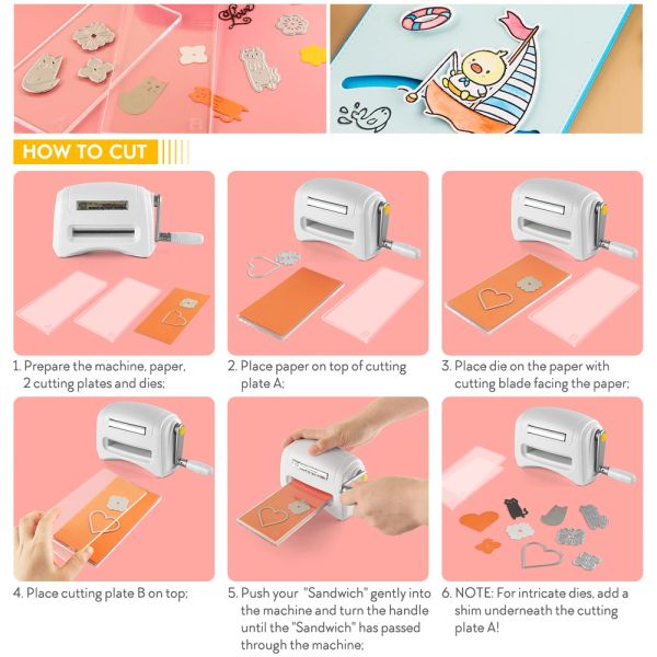 5 cores Ferramentas de manutenção Mini Máquina de corte de corte de corte Máquina de corte e gravura para decorações de cartas de scrapbooking DIY