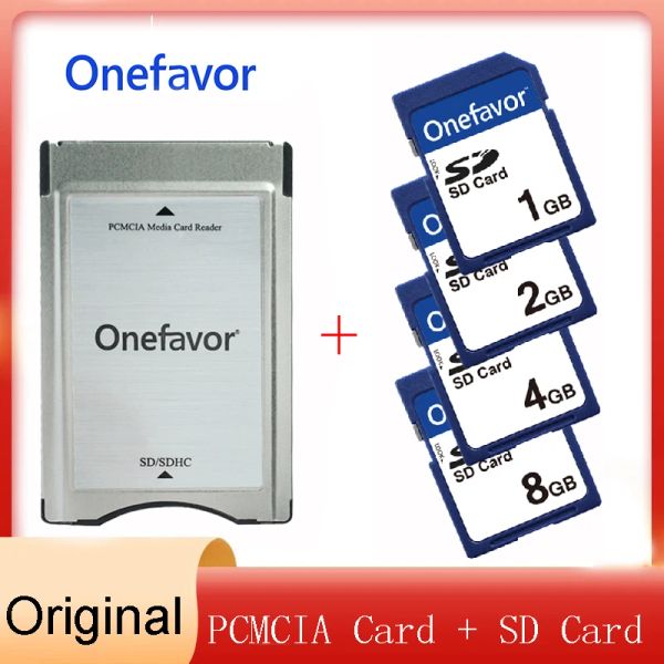 Karten OneFavor SD zu PCMCIA -Kartenadapter PCMCIA -Kartenleser mit SD -Karte 1 GB 2 GB 4 GB 8 GB für Mercedes Benz mp3