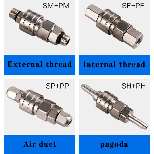 Pneumatic-Anpassungs-C-Typ Selbstverriegelung Schnellkupplungsstecker Koppler für Luftkompressor spp