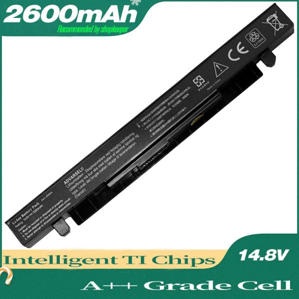 Batterie batterie Apexway 4 celle 2600 mAH Batteria per laptop ad alta capacità A41x550 A41x550A per ASUS X550L X450 X450C R409CC X552E K5 X550V