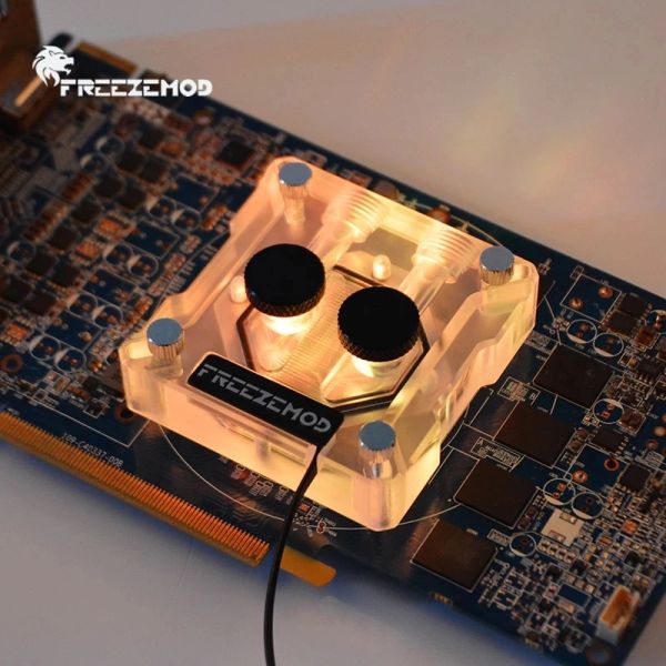 Kühlung Freezemod GPU Wasserblock RGB Graphics Card Montage 43mm53mm Kupfer VGA -Kern -Flüssigkühlung Kühler 12V/5V Vgathd