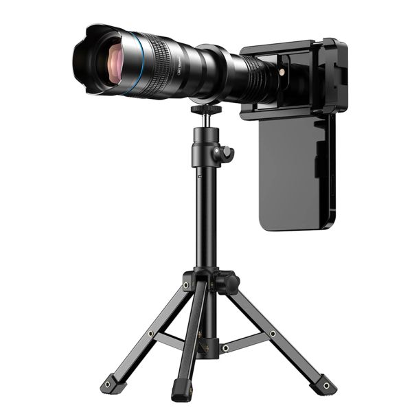 Lens Apexel Yeni Metal 36x Telefoto Zoom Lens İPhone Samsung için Kamp Yürüyüşü için Akıllı Telefonlar için Tripod Universal Clip Teleskobu