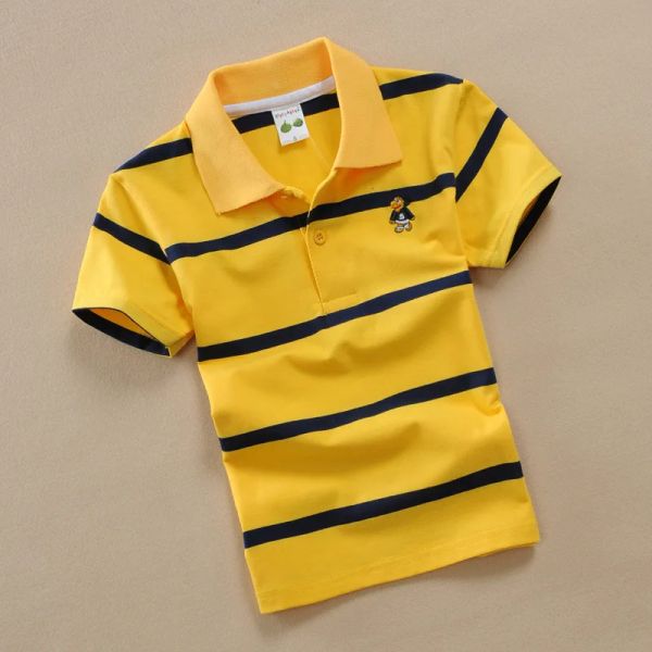 Yaz Boys Polo Gömlek Çocuklar İçin Kısa Kollu Tişört Boy Alt Renkli Çocuk Sweatshirts Bebek Giyim 3-14t