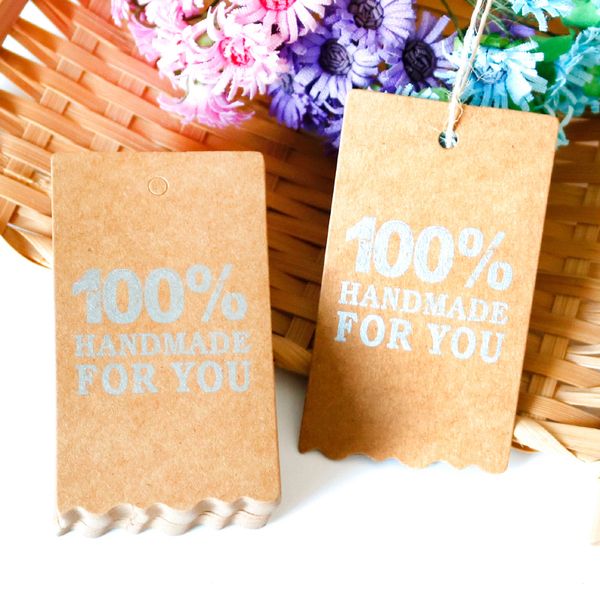 300pcs retro artesanal kraft presente tag de festas de casamento caixas de doces embalagens pendurar tags de padaria diy cartões de papel rótulos de preço