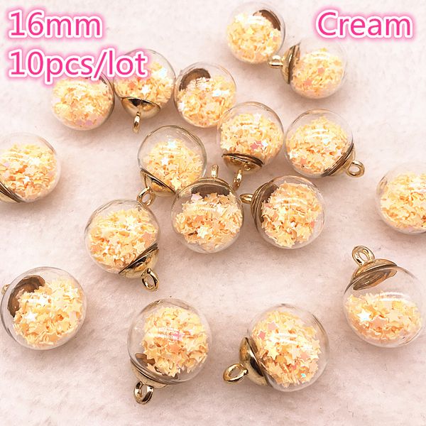 10pcs 21x16mm Magic Ball Transparent Glass Beads Pentagrama de pingente transparente para decoração de Natal